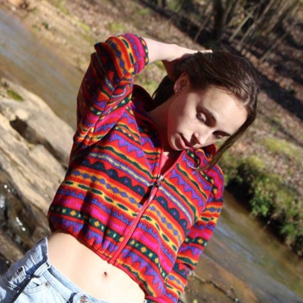 Crop Top Rainbow Jacket